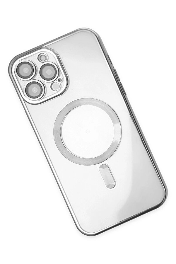 İphone 14 Pro Kılıf Kross Magneti̇csafe Kapak - Gümüş - Dropx1992-1021