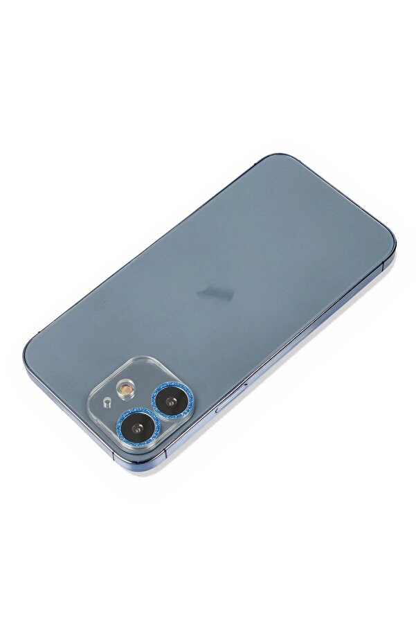 İphone 12 Mi̇ni̇ Shi̇ne Kamera Lens Koruma Cam - Mavi̇ - Dropx7977-6579