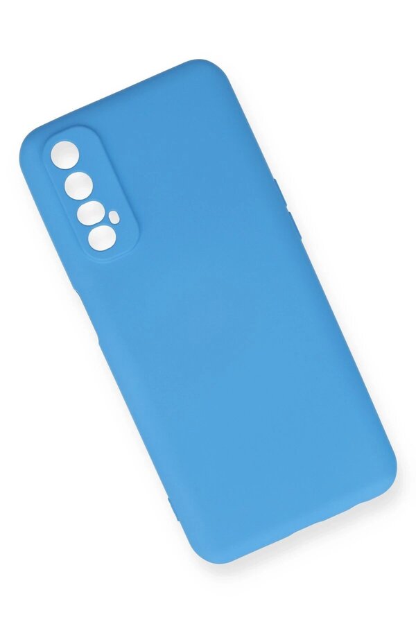 Realme 7 Kılıf Nano İçi̇ Kadi̇fe Si̇li̇kon - Mavi̇ - Dropx4251-2353