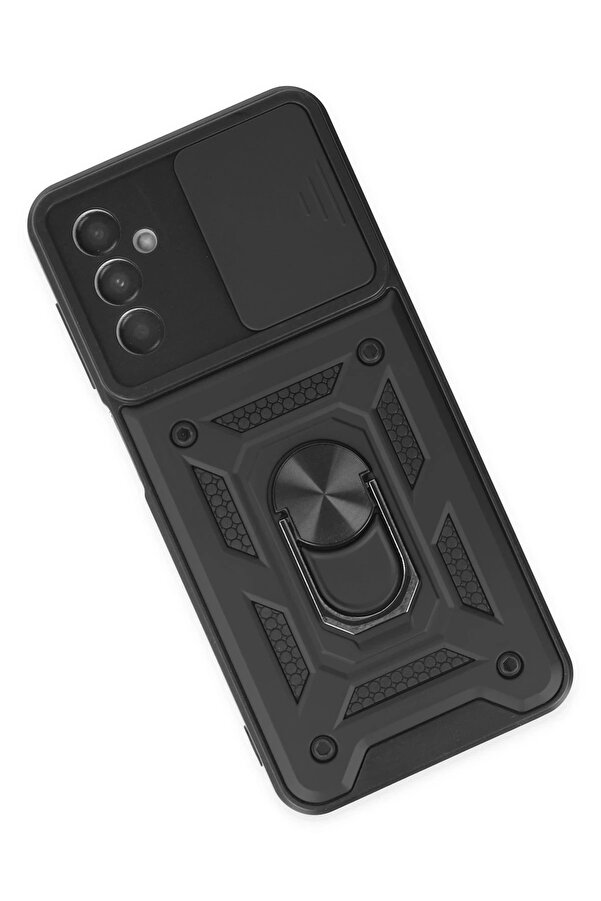 Samsung Galaxy A04S Kılıf Pars Lens Yüzüklü Si̇li̇kon - Si̇yah - Dropx3295-8611