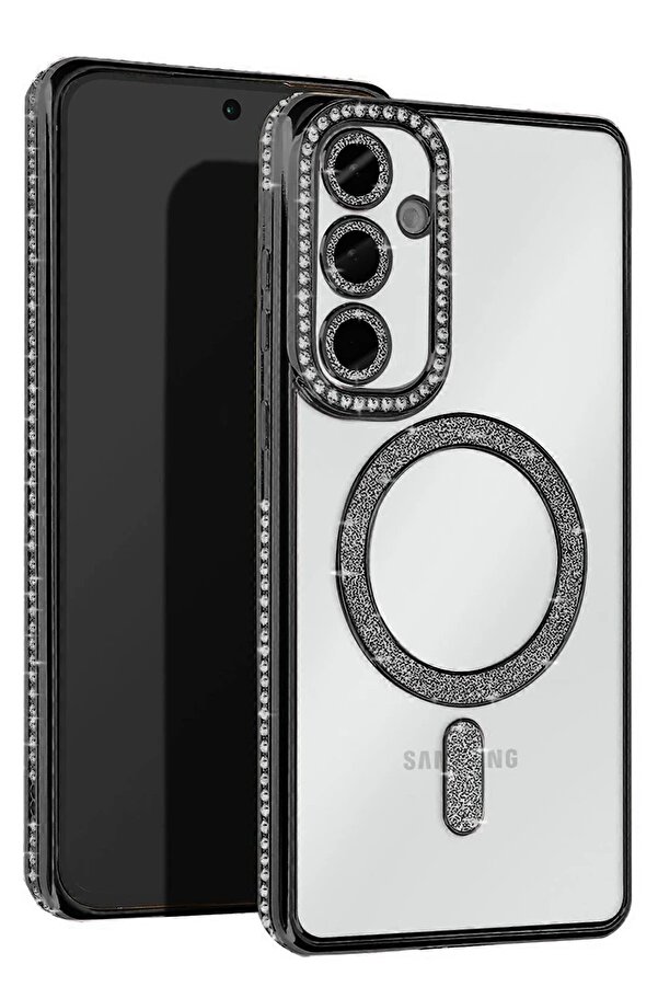 Samsung Galaxy S25 Edge Joke Si̇mli̇ Magneti̇csafe Kılıf - Si̇yah - Dropx7208-3035