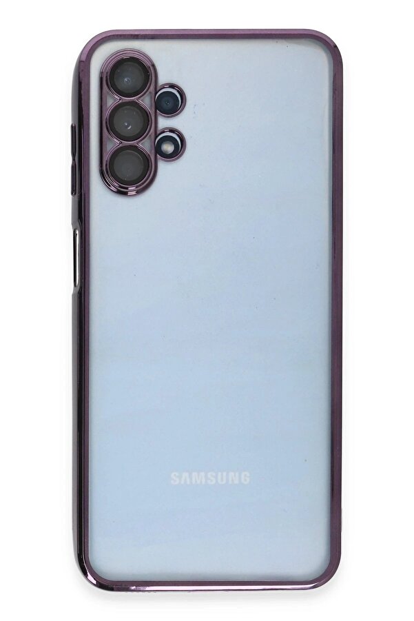Samsung Galaxy A13 4G Kılıf Lensli̇ Si̇li̇kon - Mor - Dropx8237-2405