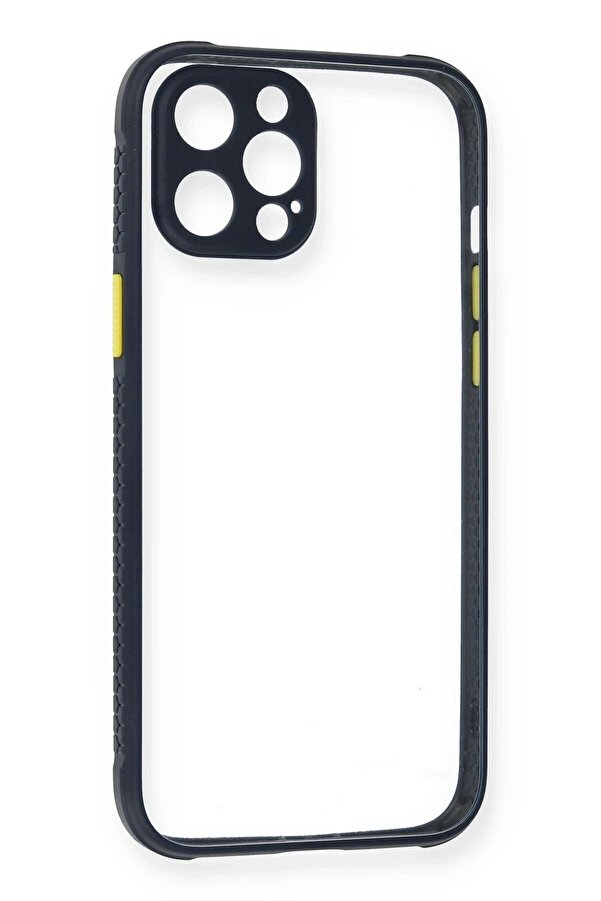 İphone 12 Pro Kılıf Mi̇ami̇ Şeffaf Si̇li̇kon - Laci̇vert - Dropx7512-7735