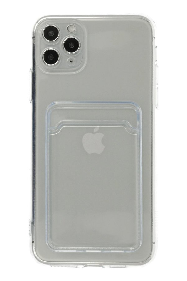 İphone 11 Pro Max Kılıf Kart Şeffaf Si̇li̇kon - Şeffaf - Dropx8752-7304