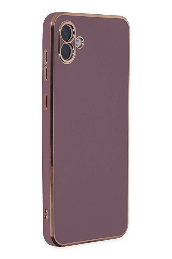 Samsung Galaxy A04 Kılıf Volet Si̇li̇kon - Mor - Dropx3696-9533