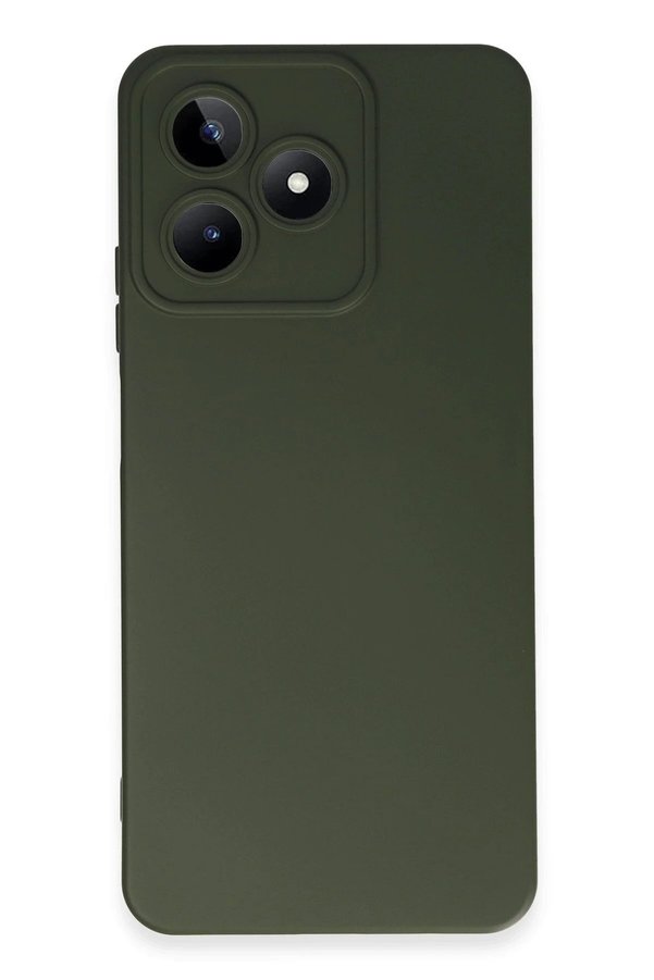 CepteToptan Realme C53 Kılıf Nano içi Kadife Silikon - Koyu Yeşil - DROPX8600-2087