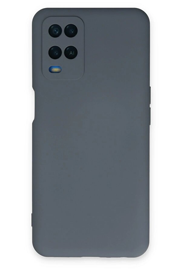 Oppo A54 4G Kılıf Nano İçi̇ Kadi̇fe Si̇li̇kon - Gri̇ - Dropx8269-4343