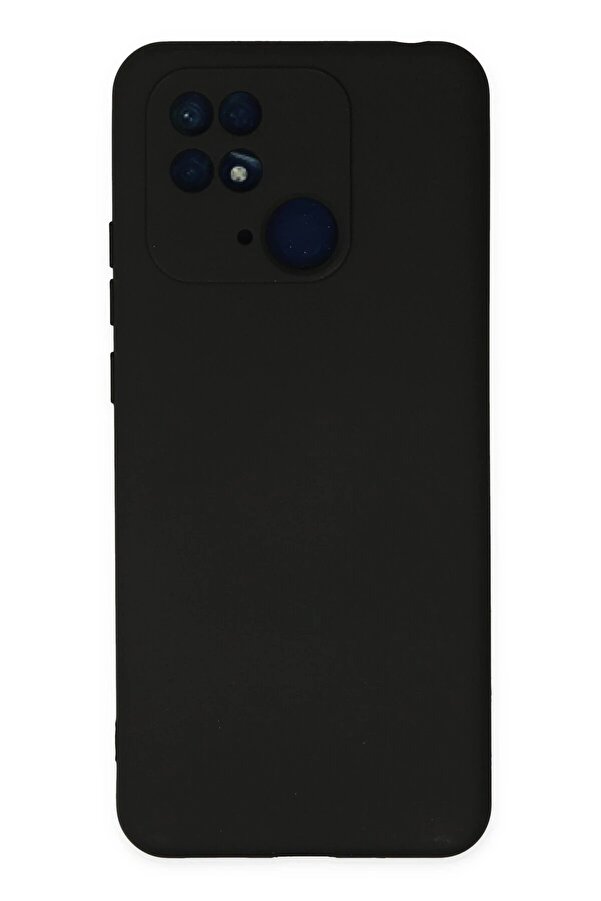 Xi̇aomi̇ Redmi̇ 10C Kılıf Nano İçi̇ Kadi̇fe Si̇li̇kon - Si̇yah - Dropx8618-1967