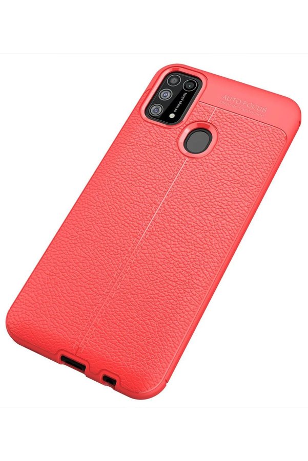 Samsung Galaxy M31 Kılıf Auto Focus Kapak - Kırmızı - Dropx1684-2560