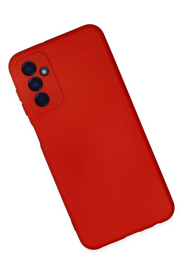 Samsung Galaxy M23 Kılıf Nano İçi̇ Kadi̇fe Si̇li̇kon - Kırmızı - Dropx9062-4914