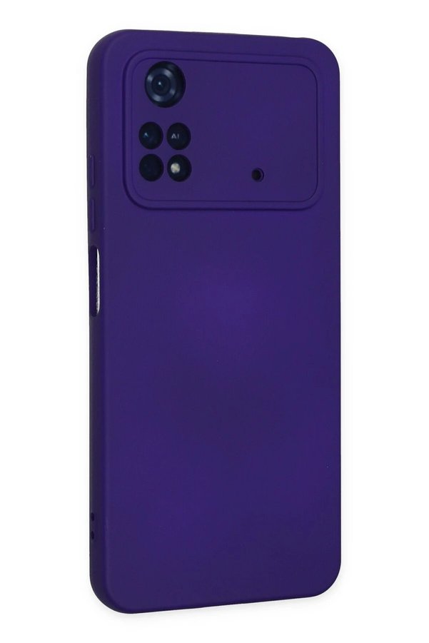 Xi̇aomi̇ Poco M4 Pro 4G Kılıf Nano İçi̇ Kadi̇fe Si̇li̇kon - Mor - Dropx7636-2948