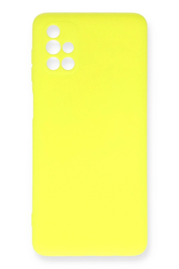 Samsung Galaxy M51 Kılıf Nano İçi̇ Kadi̇fe Si̇li̇kon - Sarı - Dropx5157-5977