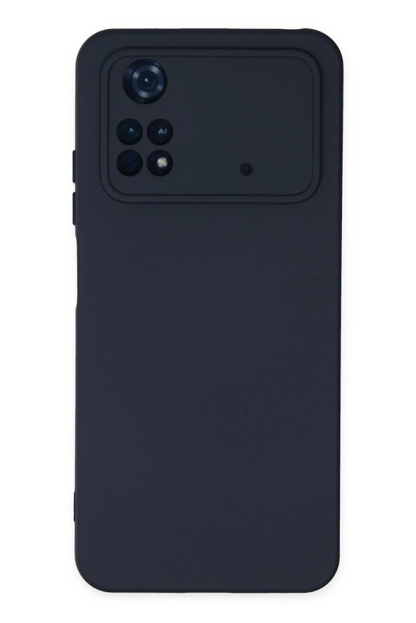 CepteToptan Xiaomi Poco M4 Pro 4G Kılıf Nano içi Kadife Silikon - Lacivert - DROPX6550-7185