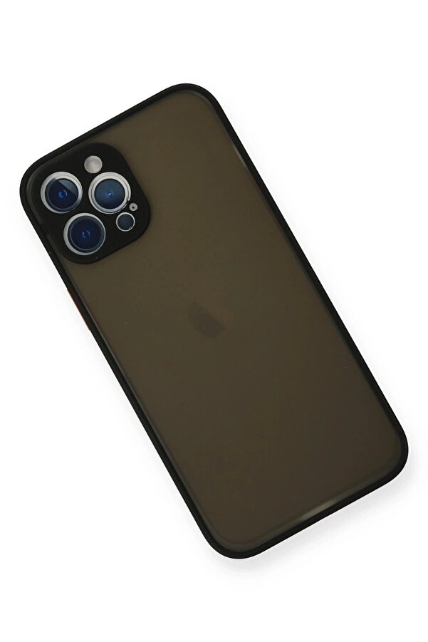 İphone 12 Pro Kılıf Montreal Si̇li̇kon Kapak - Si̇yah - Dropx7072-8339