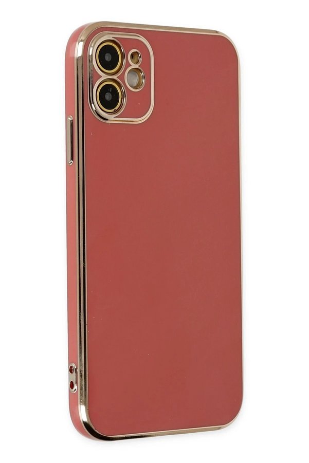 CepteToptan iPhone 12 Kılıf Volet Silikon - Kırmızı - DROPX3364-9567