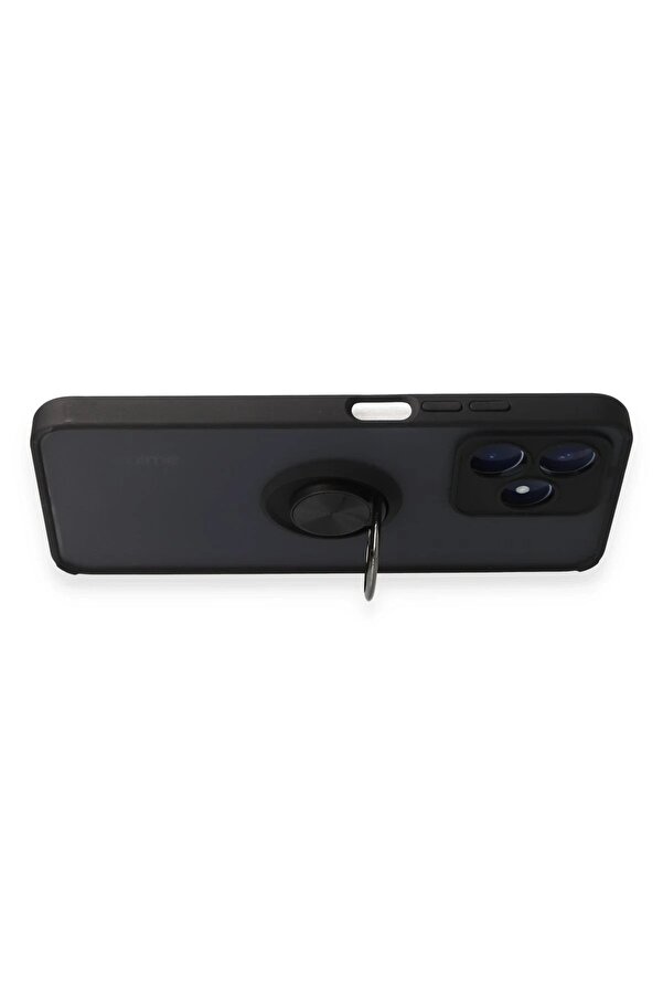Realme C53 Kılıf Montreal Yüzüklü Si̇li̇kon Kapak - Si̇yah - Dropx9909-2749
