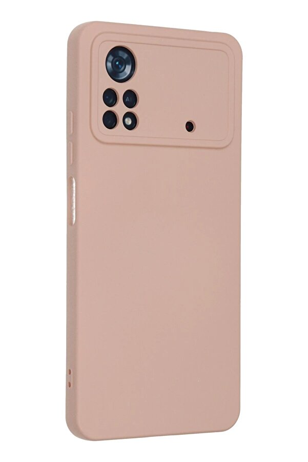 Xi̇aomi̇ Poco X4 Pro 5G Kılıf Nano İçi̇ Kadi̇fe Si̇li̇kon - Pudra - Dropx7859-7602