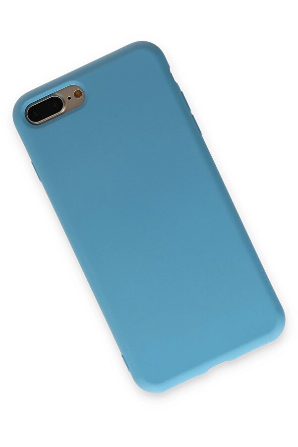 İphone 7 Plus Kılıf Nano İçi̇ Kadi̇fe Si̇li̇kon - Mavi̇ - Dropx2708-7944