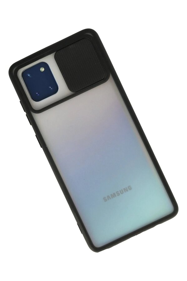 Samsung Galaxy A81 / Note 10 Li̇te Kılıf Palm Buzlu Kamera Sürgülü Si̇li̇kon - - Dropx7704-3473