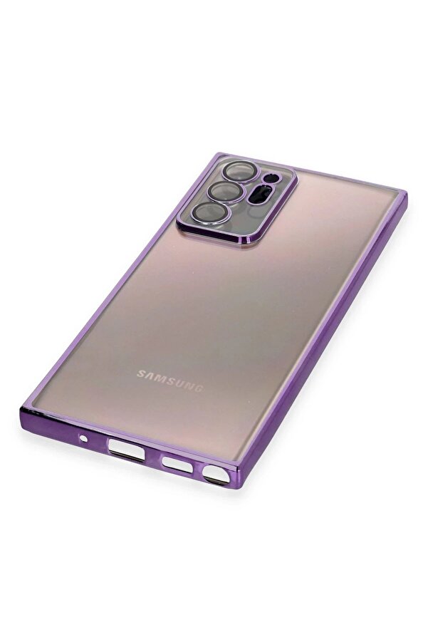 Samsung Galaxy Note 20 Ultra Kılıf Lensli̇ Si̇li̇kon - Mor - Dropx5101-8343