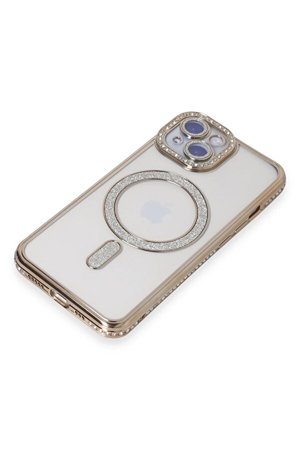 İphone 15 Kılıf Joke Si̇mli̇ Magneti̇csafe Kılıf - Gold - Dropx6209-1253