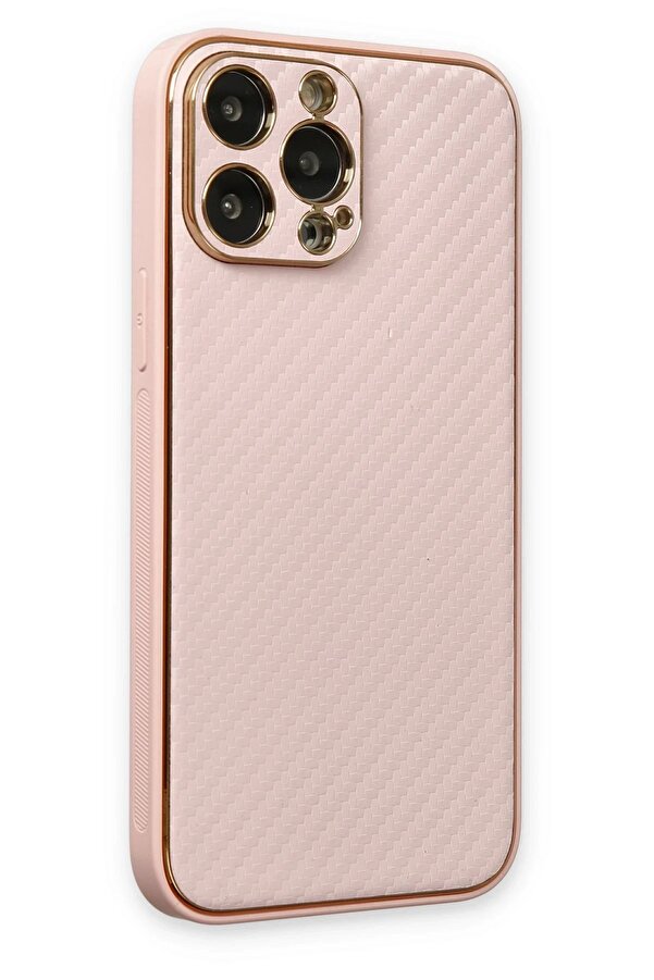 İphone 13 Pro Kılıf Coco Karbon Si̇li̇kon - Pembe - Dropx2407-5013