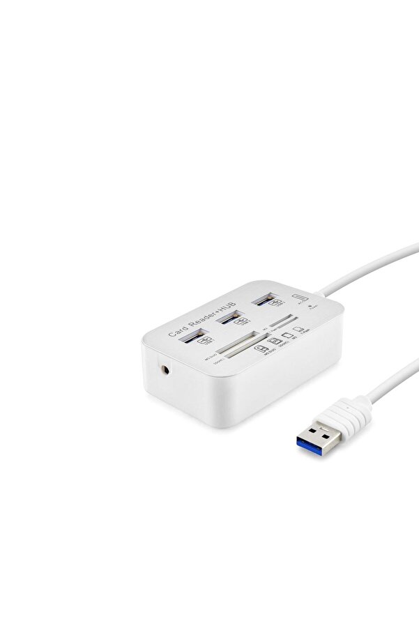 Evi̇mdeyokyok Usb 3.0 Hub Kart Okuyucu 7 Port 5 Gbps Beyaz Hdx7028