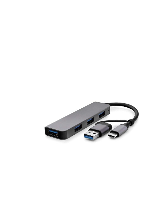 Evi̇mdeyokyok Usb Type-C 3.0 Hub 4 Port 5 Gbps Gri̇ Hdx7825