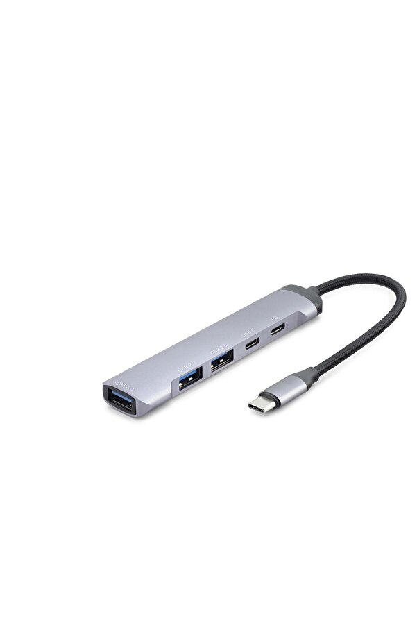 Evi̇mdeyokyok Type-C Hub 5*Usb Gri̇ Hdx7041
