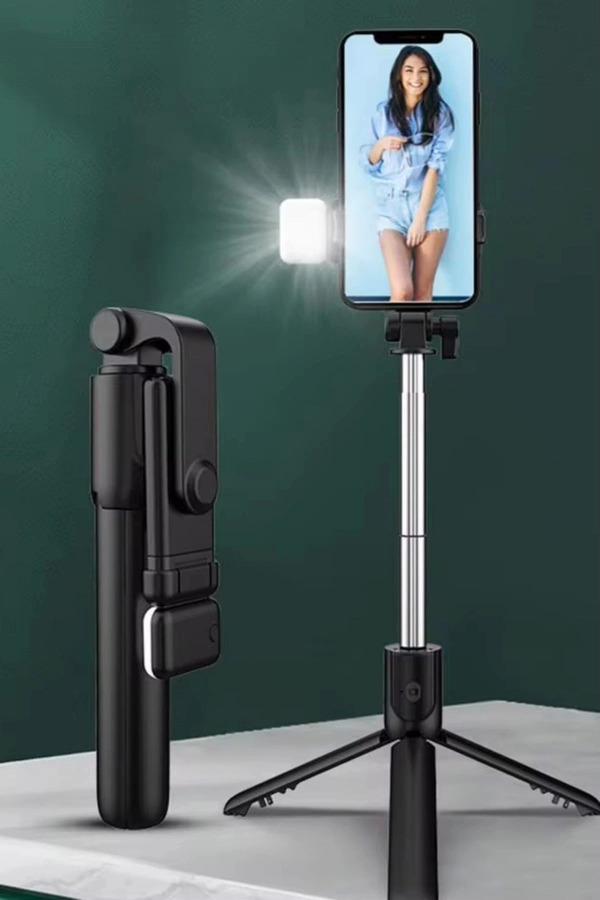 Kendi̇li̇ği̇nden Led Işıklı Kumandalı Uzayabi̇len Selfi̇e Çubuğu,Masa Üstü Tri̇pod