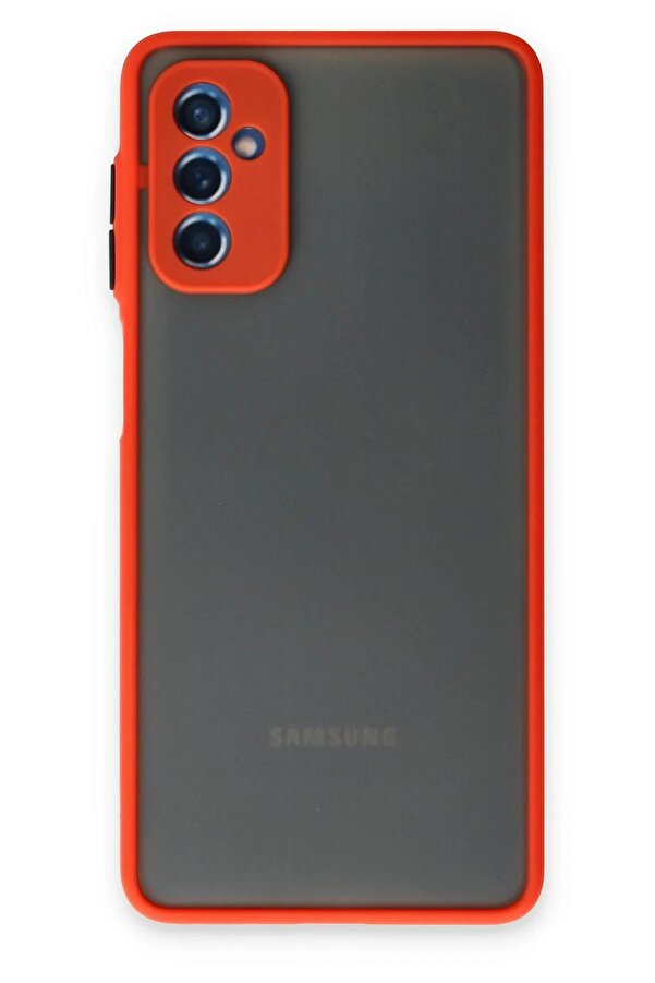 Samsung Galaxy M52 5G Kılıf Montreal Si̇li̇kon Kapak - Kırmızı - Dropx2274-2375