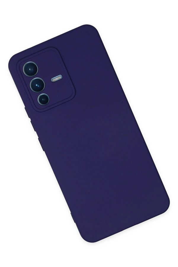 Vi̇vo V23 5G Kılıf Nano İçi̇ Kadi̇fe Si̇li̇kon - Mor - Dropx2826-2441