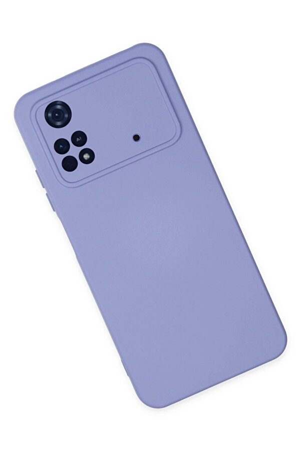 Xi̇aomi̇ Poco M4 Pro 4G Kılıf Nano İçi̇ Kadi̇fe Si̇li̇kon - Li̇la - Dropx1171-8887