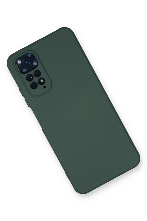 Xi̇aomi̇ Redmi̇ Note 11 Kılıf Nano İçi̇ Kadi̇fe Si̇li̇kon - Koyu Yeşi̇l - Dropx6025-5657