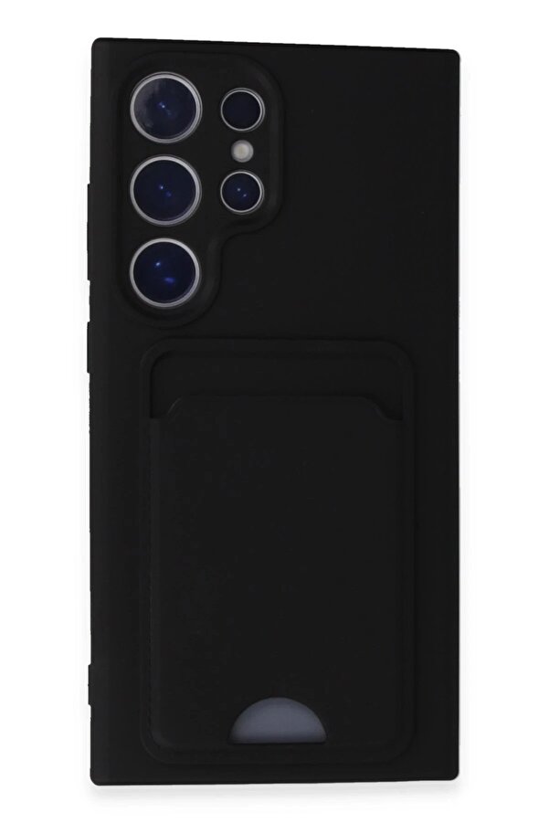 Samsung Galaxy S24 Ultra Kılıf Kelvi̇n Kartvi̇zi̇tli̇ Si̇li̇kon - Si̇yah - Dropx9930-5009