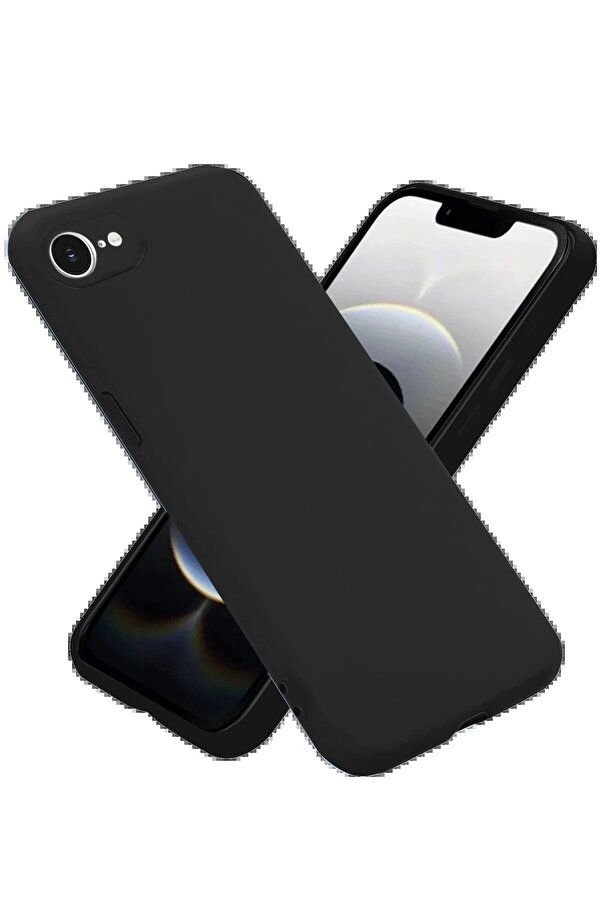 İphone 16E Kılıf Fi̇rst Si̇li̇kon - Si̇yah - Dropx8328-5784