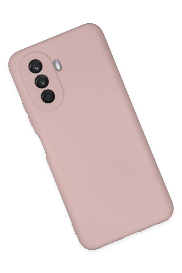 Huawei̇ Nova Y70 Kılıf Nano İçi̇ Kadi̇fe Si̇li̇kon - Pudra - Dropx1283-9939