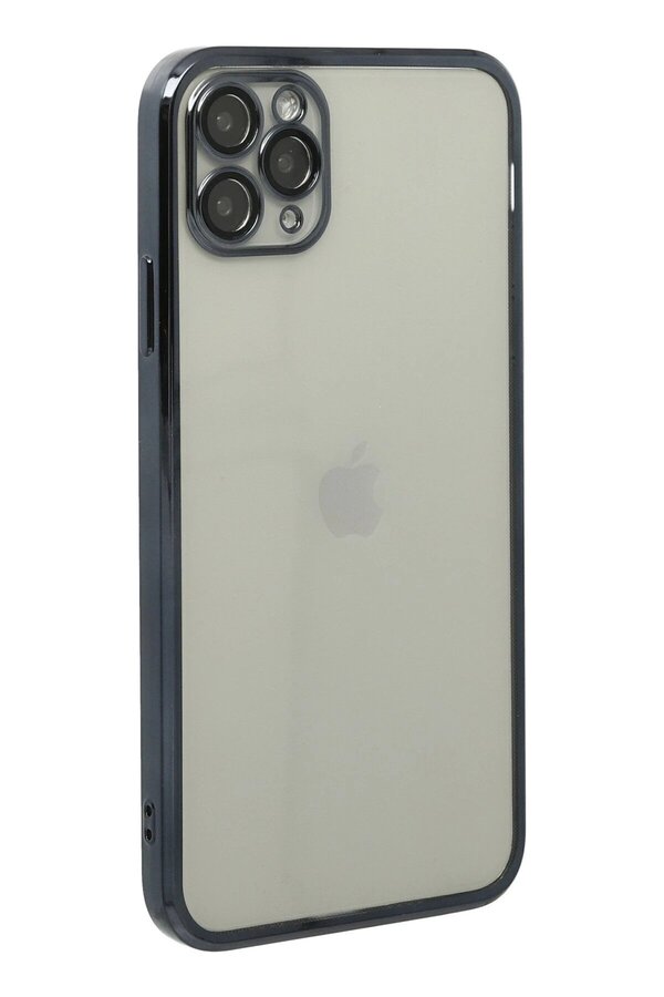 İphone 11 Pro Max Kılıf Lensli̇ Si̇li̇kon - Si̇yah - Dropx2131-6425