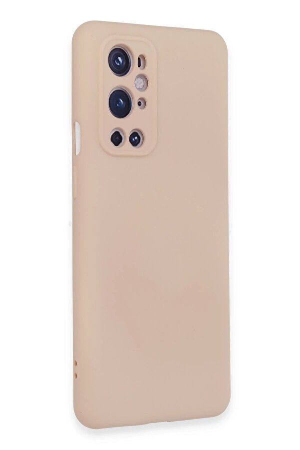 One Plus 9 Pro Kılıf Nano İçi̇ Kadi̇fe Si̇li̇kon - Pudra - Dropx3878-3723