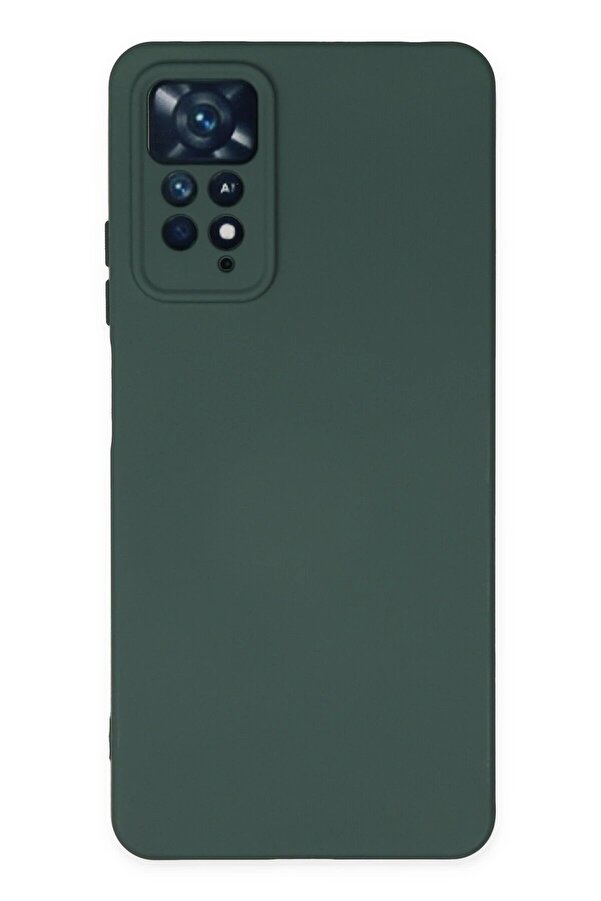 Xi̇aomi̇ Redmi̇ Note 11 Pro Kılıf Nano İçi̇ Kadi̇fe Si̇li̇kon - Koyu Yeşi̇l - Dropx6024-3374