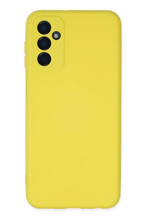 Samsung Galaxy M23 Kılıf Nano İçi̇ Kadi̇fe Si̇li̇kon - Sarı - Dropx9470-1427