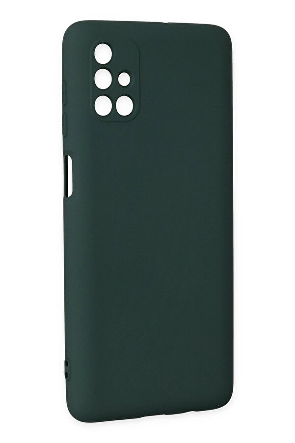 Samsung Galaxy M51 Kılıf Nano İçi̇ Kadi̇fe Si̇li̇kon - Koyu Yeşi̇l - Dropx2269-8265