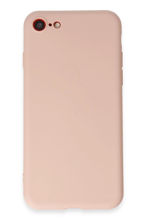 CepteToptan iPhone 7 Kılıf First Silikon - Pudra - DROPX2144-3775