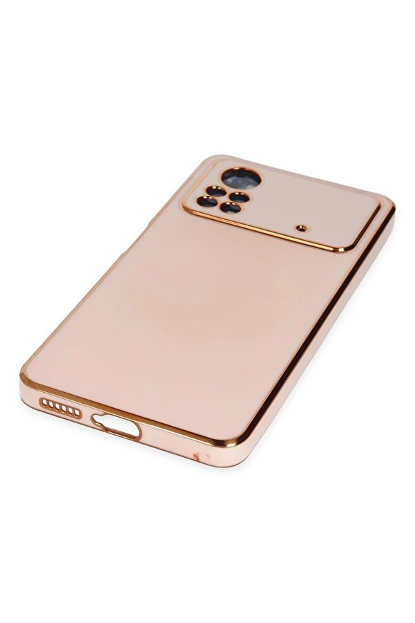 Xi̇aomi̇ Poco X4 Pro 5G Kılıf Volet Si̇li̇kon - Pembe - Dropx2472-1678