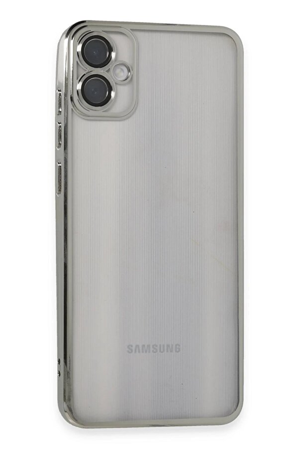 Samsung Galaxy A05 Kılıf Lensli̇ Si̇li̇kon - Gümüş - Dropx9758-3283