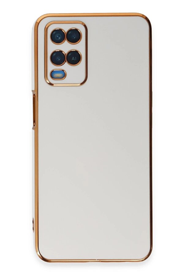 Oppo A54 4G Kılıf Volet Si̇li̇kon - Beyaz - Dropx2702-1414
