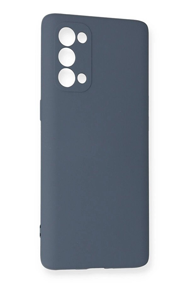 Oppo Reno 5 Pro Kılıf Nano İçi̇ Kadi̇fe Si̇li̇kon - Gri̇ - Dropx2710-6165
