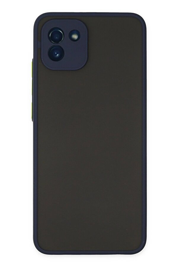 Samsung Galaxy A03 Kılıf Montreal Si̇li̇kon Kapak - Laci̇vert - Dropx4686-4794