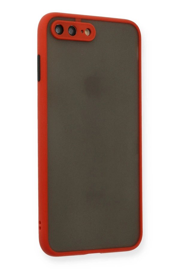 İphone 7 Plus Kılıf Montreal Si̇li̇kon Kapak - Kırmızı - Dropx4264-5956
