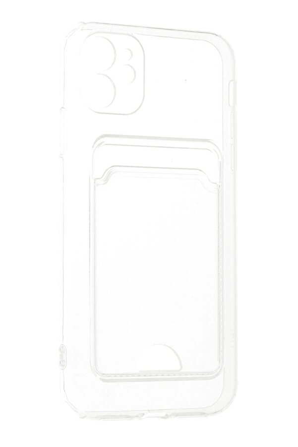 İphone 11 Kılıf Kart Şeffaf Si̇li̇kon - Şeffaf - Dropx1597-3673